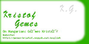 kristof gemes business card